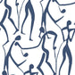 Joyful Dancers Ultramarine Wallpaper