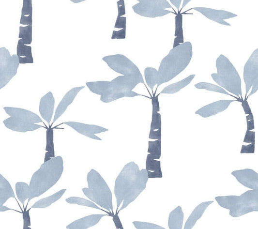 Painted Oasis Ultramarine Wallpaper