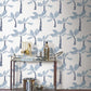 Painted Oasis Ultramarine Wallpaper