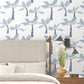 Painted Oasis Ultramarine Wallpaper
