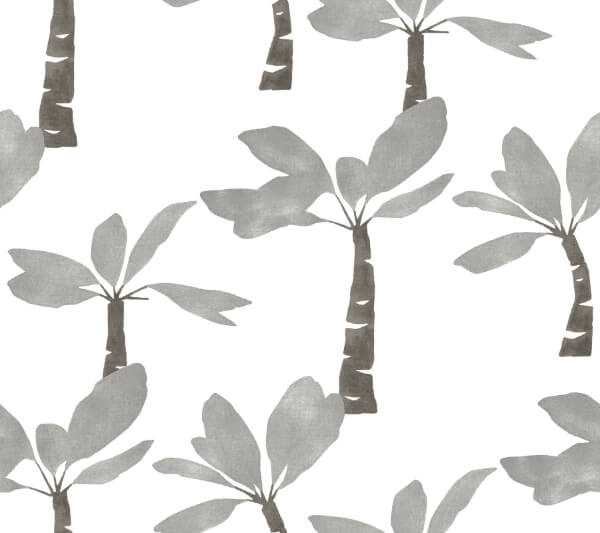 Painted Oasis Carbon & Graphite Wallpaper