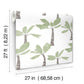 Painted Oasis Leaf Green Wallpaper