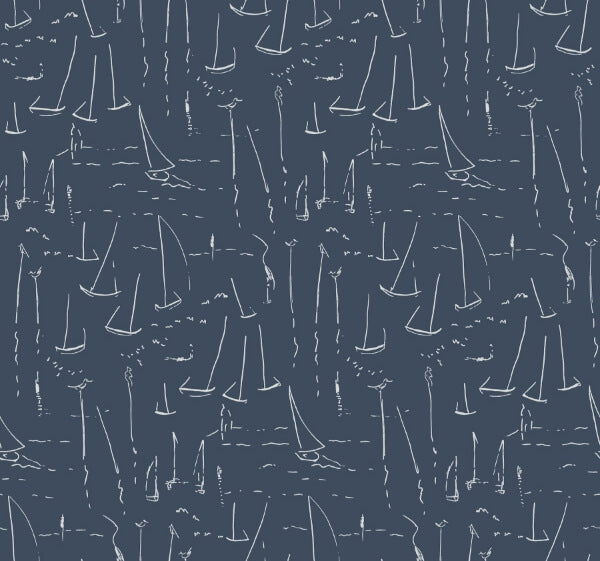Vermillion Coast Ultramarine Wallpaper