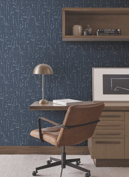 Vermillion Coast Ultramarine Wallpaper