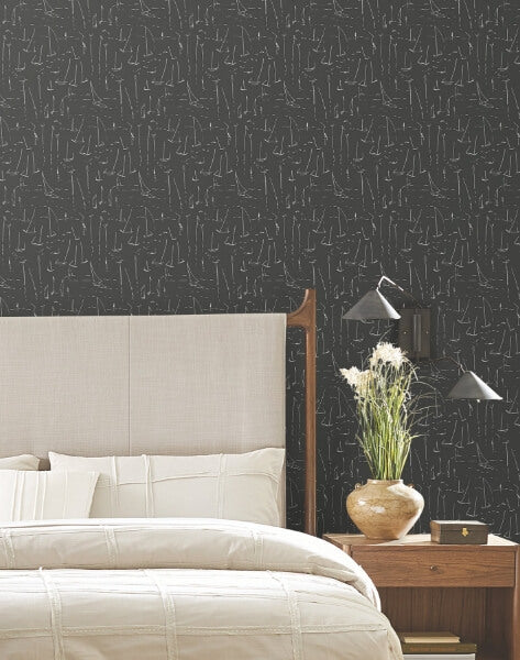 Vermillion Coast Carbon Black Wallpaper
