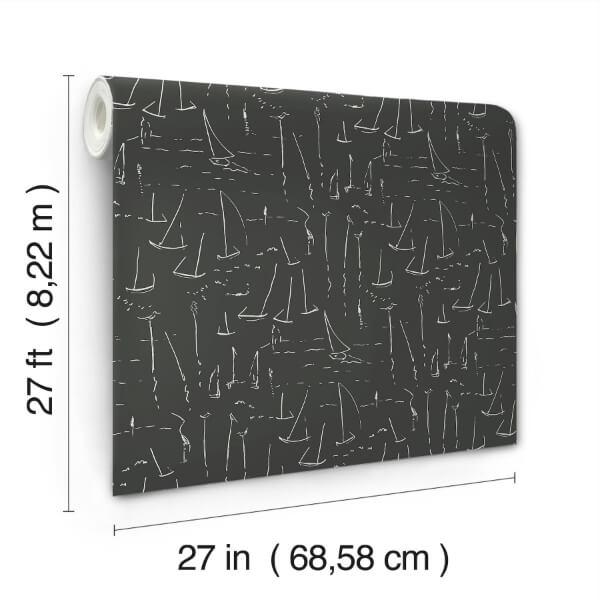 Vermillion Coast Carbon Black Wallpaper