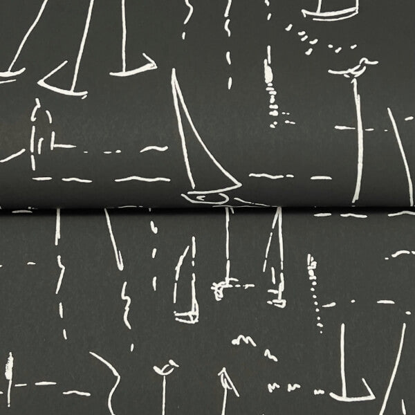 Vermillion Coast Carbon Black Wallpaper