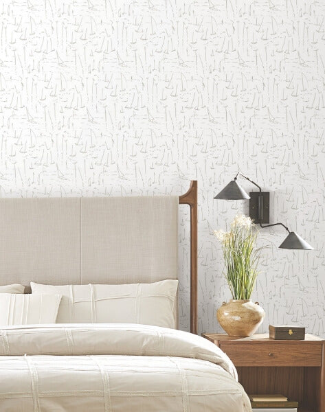 Vermillion Coast Silver Wallpaper