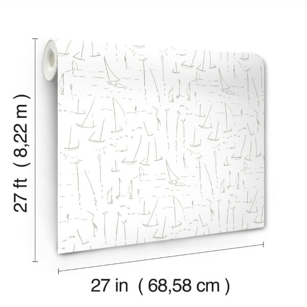 Vermillion Coast Silver Wallpaper