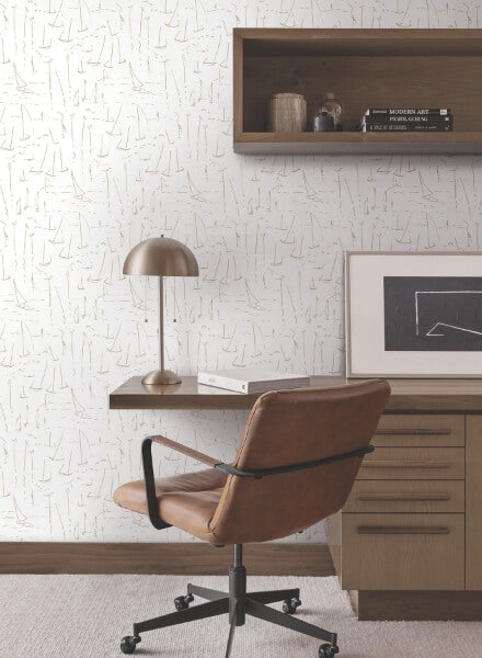 Vermillion Coast Gold Wallpaper