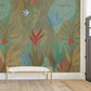Chambord Gardens Leaf & Olive Wall Mural