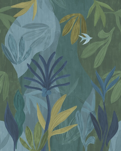 Chambord Gardens Ultramarine Wall Mural