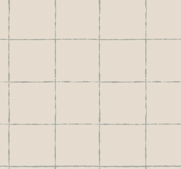 La Vitre Plaid Lichen Grey Wallpaper