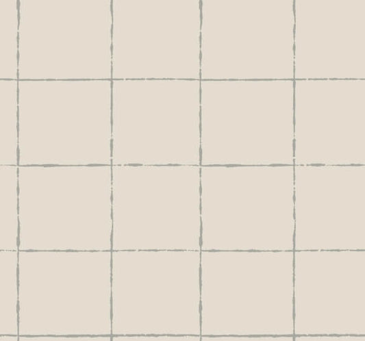 La Vitre Plaid Lichen Grey Wallpaper