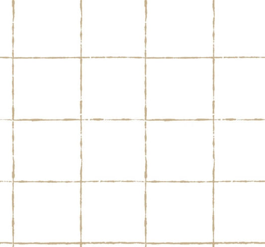 La Vitre Plaid Gold Wallpaper