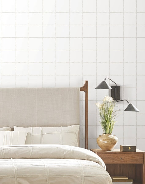 La Vitre Plaid Graphite Wallpaper