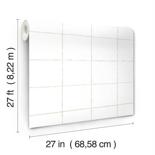 La Vitre Plaid Graphite Wallpaper