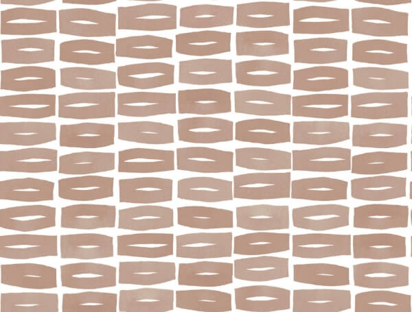 Modernist Motif Terracotta Wallpaper