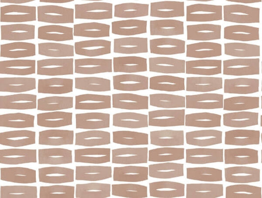 Modernist Motif Terracotta Wallpaper