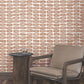Modernist Motif Terracotta Wallpaper