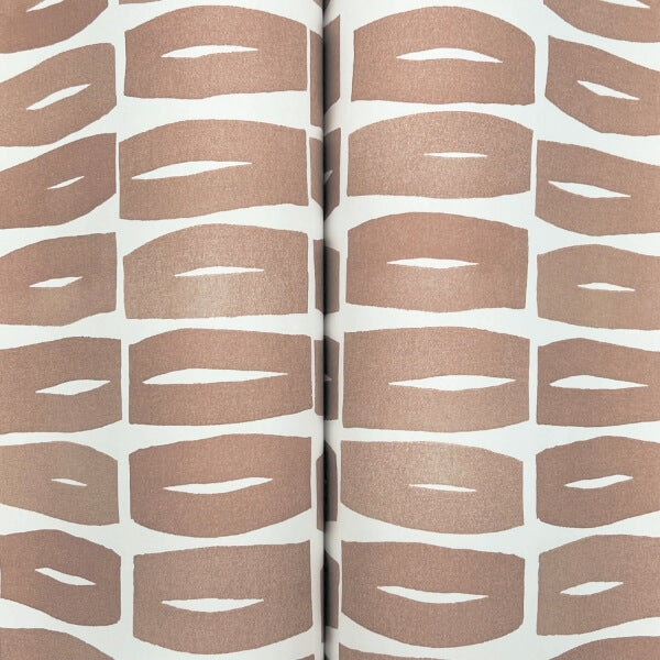 Modernist Motif Terracotta Wallpaper