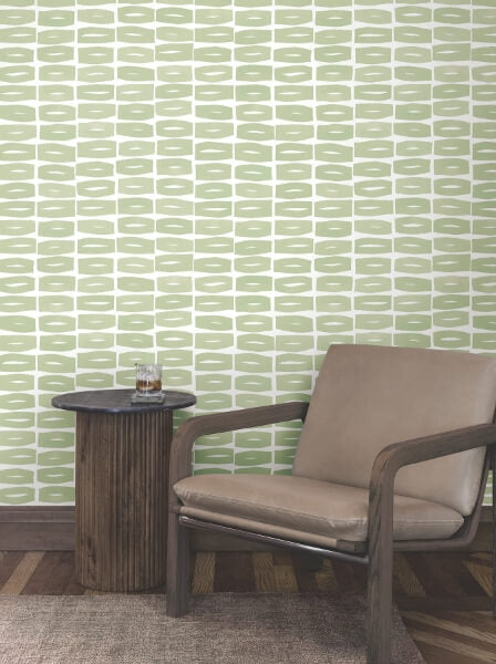 Modernist Motif Leaf Wallpaper