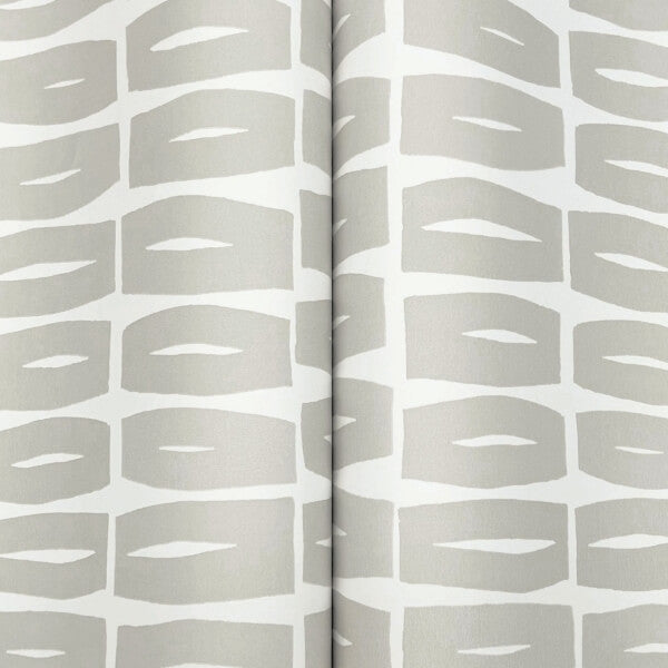 Modernist Motif Lichen Grey Wallpaper