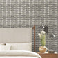 Modernist Motif Carbon Black Wallpaper