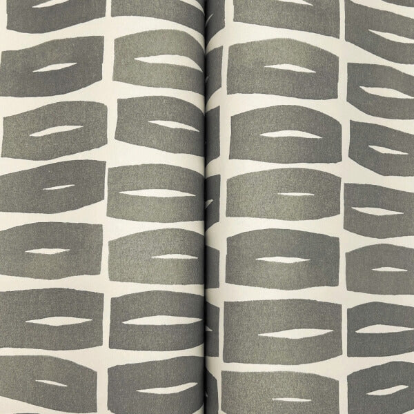 Modernist Motif Carbon Black Wallpaper