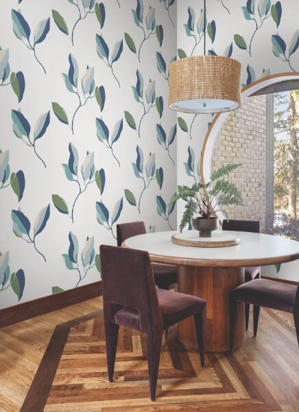 Brushwork Branches Alpine & Cobalt Wallpaper