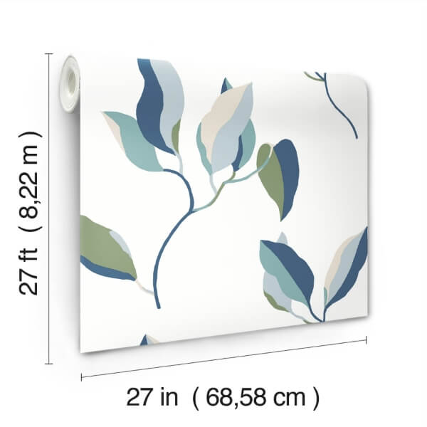 Brushwork Branches Alpine & Cobalt Wallpaper