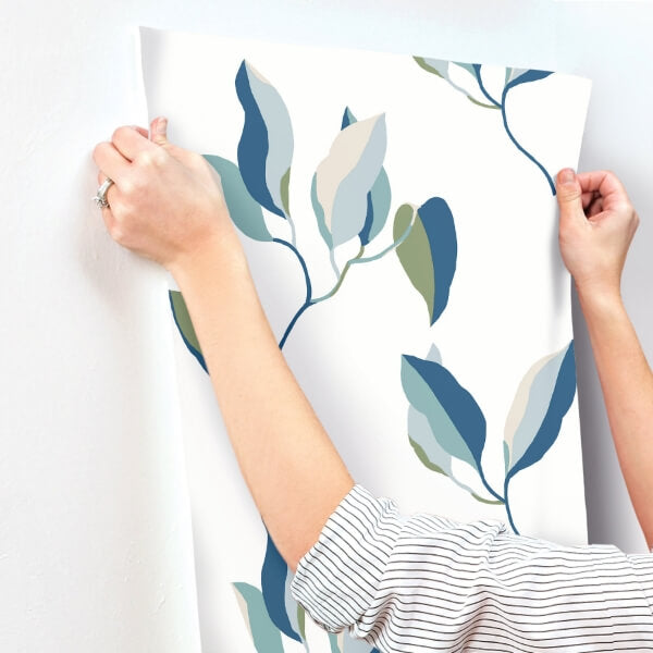Brushwork Branches Alpine & Cobalt Wallpaper