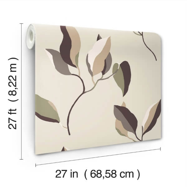 Brushwork Branches Violet Wallpaper
