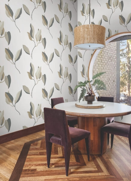 Brushwork Branches Neutral & Gold Wallpaper