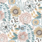 Artistic Bouquet Ochre & Ocean Wallpaper