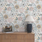 Artistic Bouquet Ochre & Ocean Wallpaper