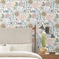 Artistic Bouquet Ochre & Ocean Wallpaper