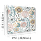 Artistic Bouquet Ochre & Ocean Wallpaper