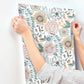 Artistic Bouquet Ochre & Ocean Wallpaper