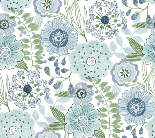 Artistic Bouquet Alpine & Leaf Wallpaper