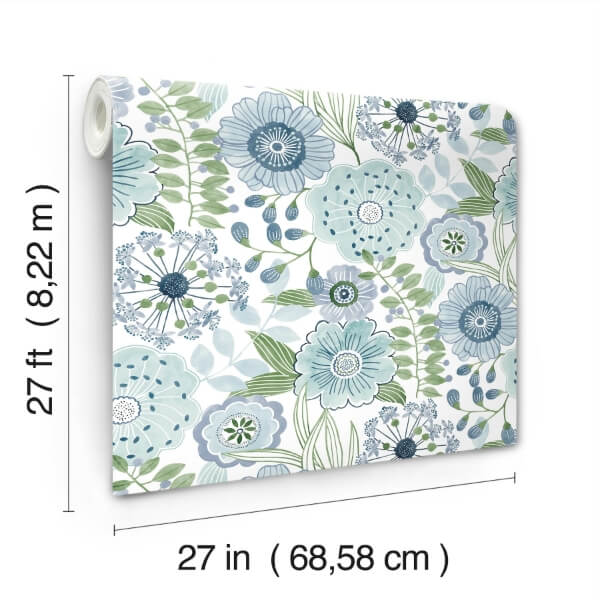 Artistic Bouquet Alpine & Leaf Wallpaper