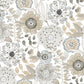 Artistic Bouquet Neutral Wallpaper