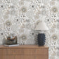 Artistic Bouquet Neutral Wallpaper
