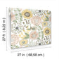 Artistic Bouquet Coral & Lemon Wallpaper