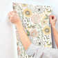 Artistic Bouquet Coral & Lemon Wallpaper