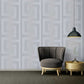 Versace Silver Greek Key Wallpaper
