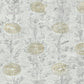 White/Gold French Marigold Wallpaper