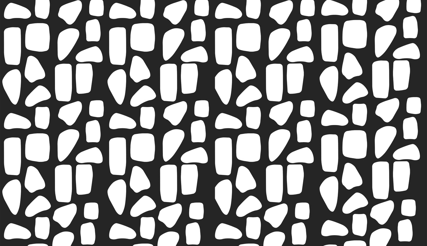 Black and White Tribal Art Mural