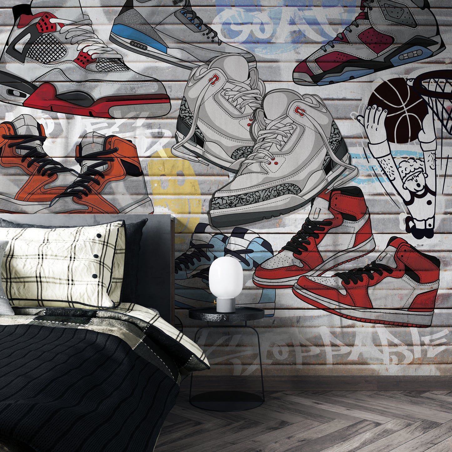 On the Ground Sneakers Mural