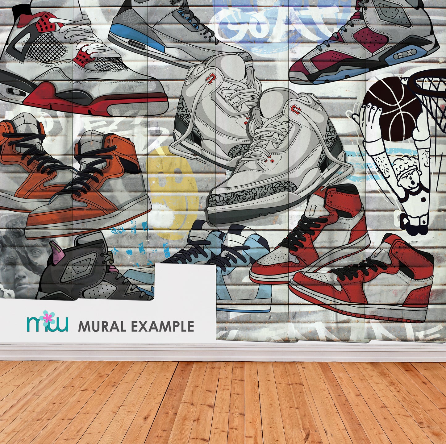 On the Ground Sneakers Mural